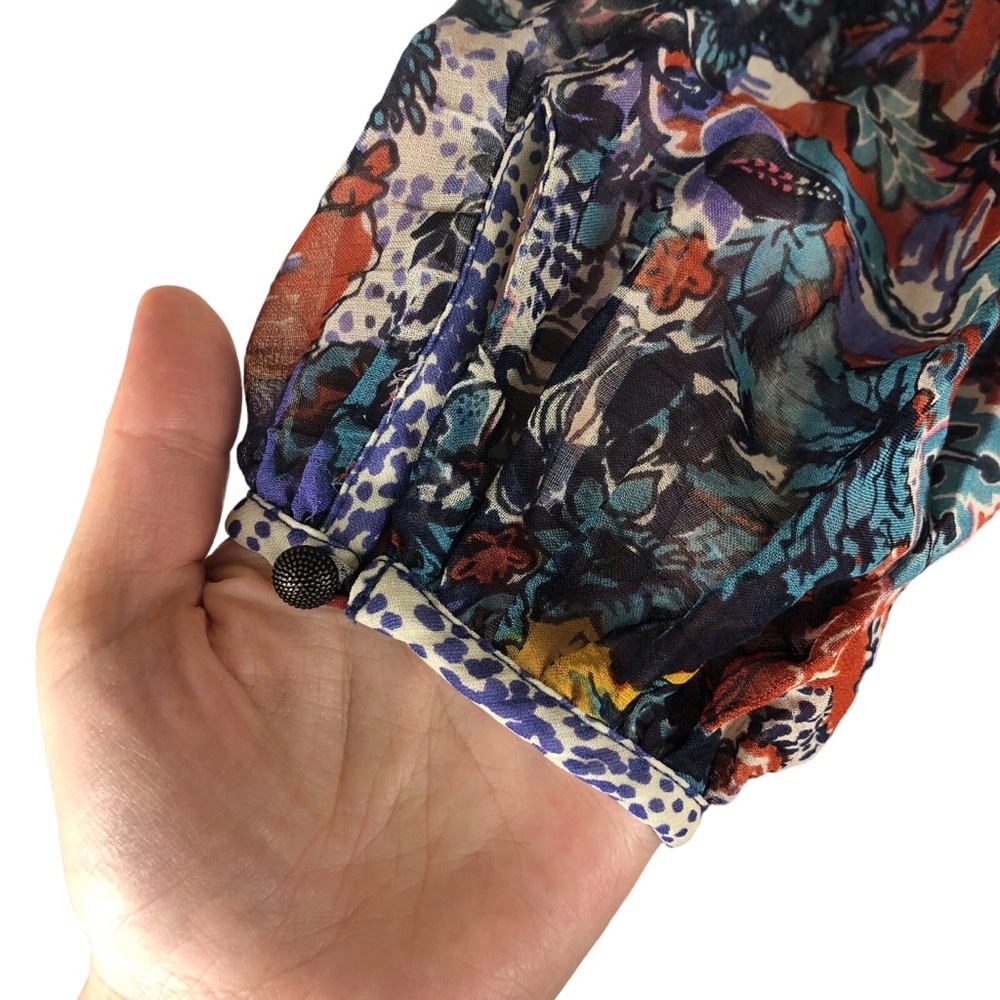 Anthropologie‎ Maeve Annabella Maxi Dress Size 4P Boho Floral Hippie Gypsy Indie - Picture 9 of 16
